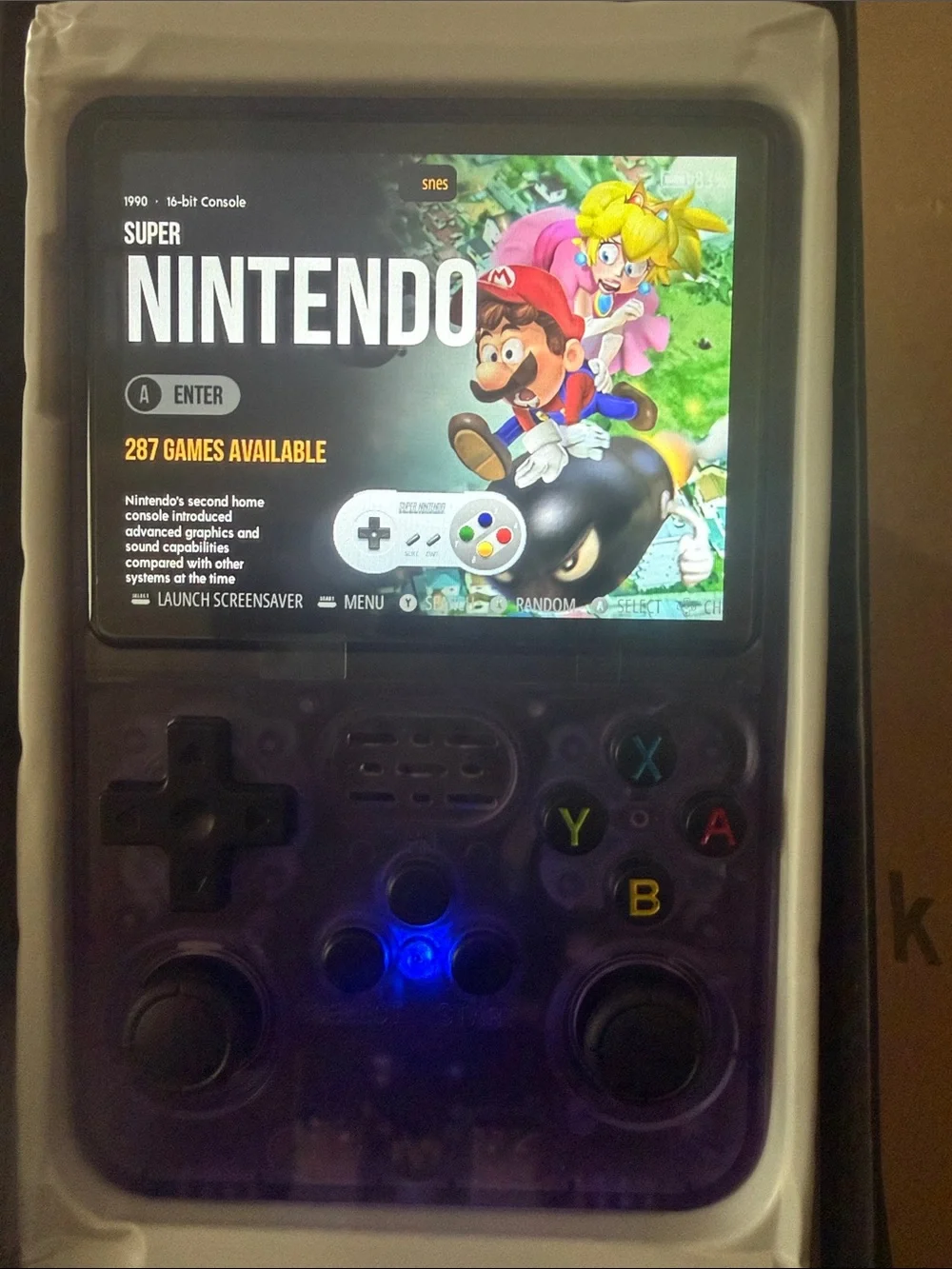 Handheld Gaming Console - Purple Transparent